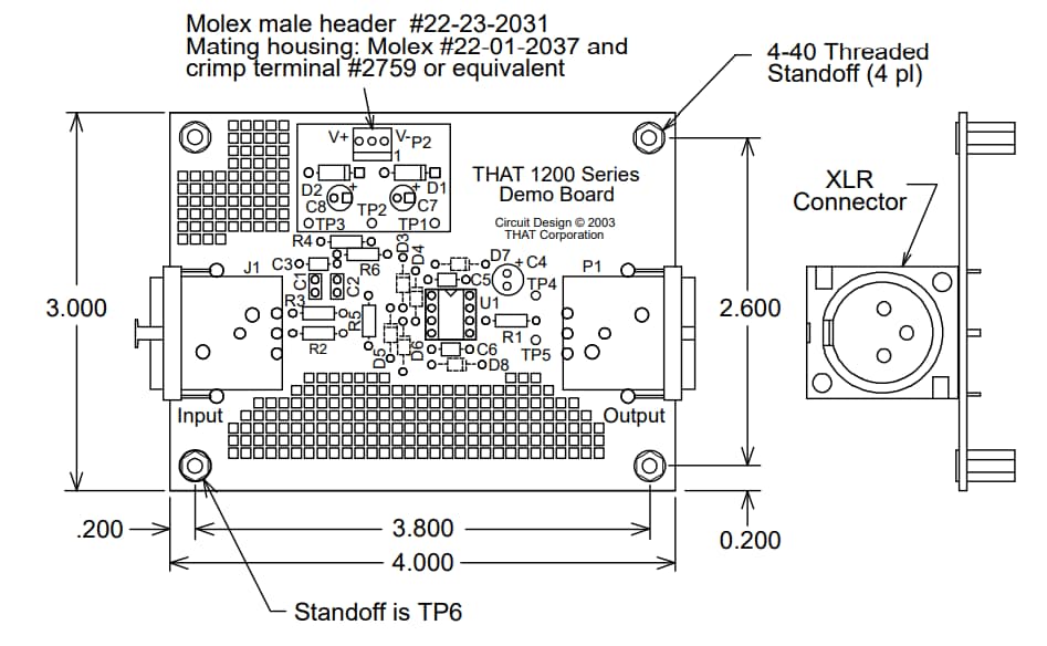 Mechanical Drawing - THAT Corporation 1200-DEMO InGenius® Demonstration System